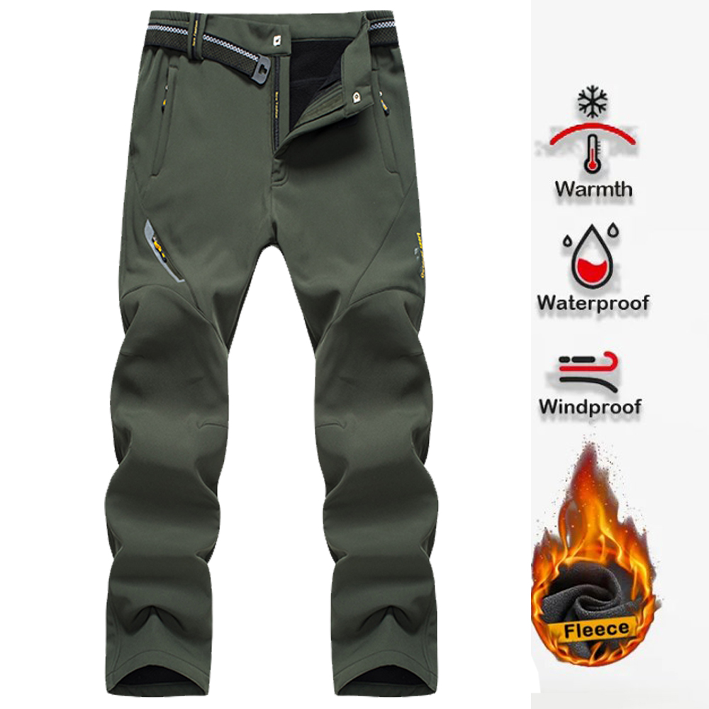 Fishing Pants Waterproof - Męskie spodnie turystyczne Softshell spodnie outdoorowe