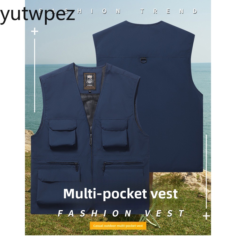 Fishing Vest - Męska kurtka bez rękawów do wędkowania,