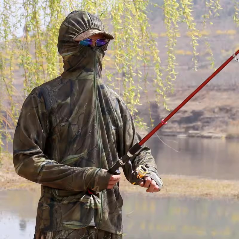 Fishing Hoodie - Letnia Lekka Cienka Męska Ochrona Przeciwsłoneczna