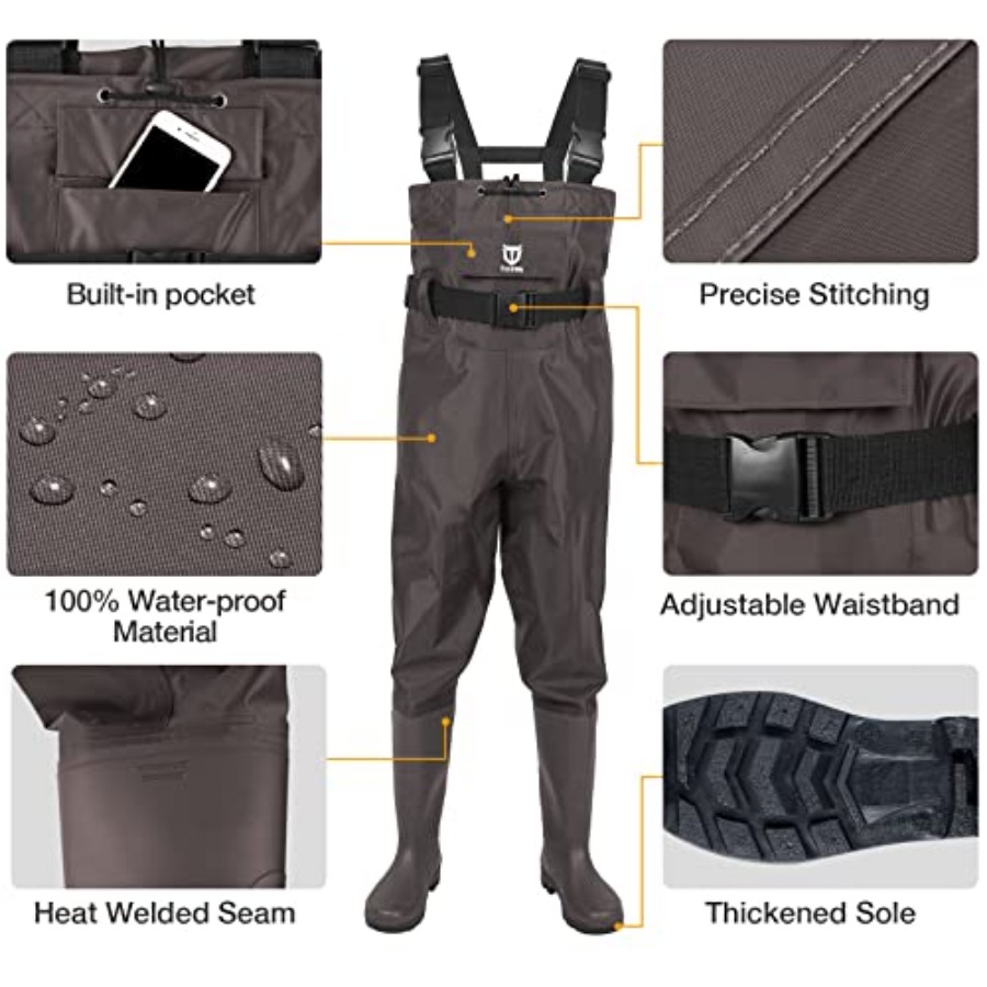 Wodery wędkarskie z butami, dw – Fishing Waders recenzja i cena