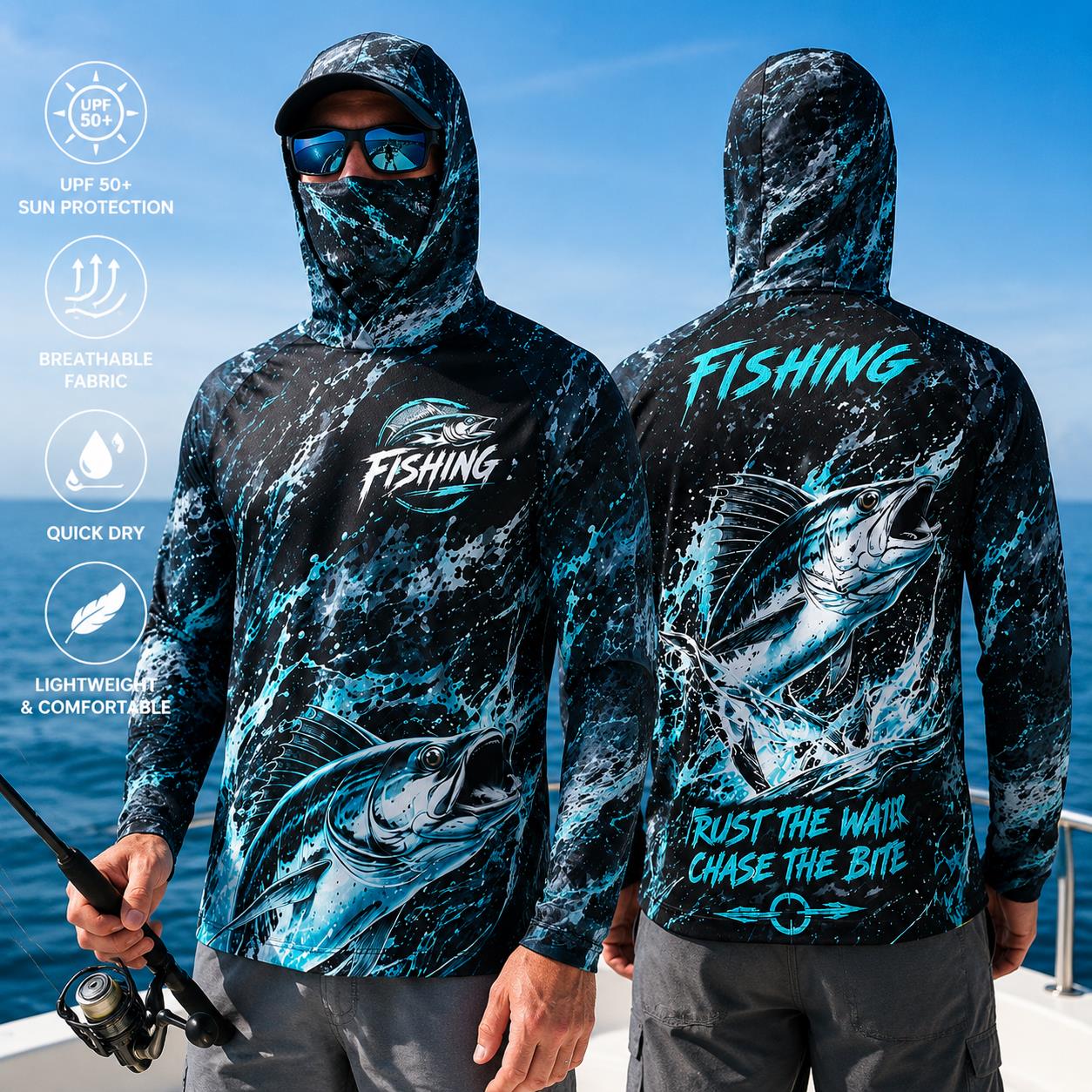 Męska koszulka wędkarska z kap – Fishing Hoodie recenzja i cena