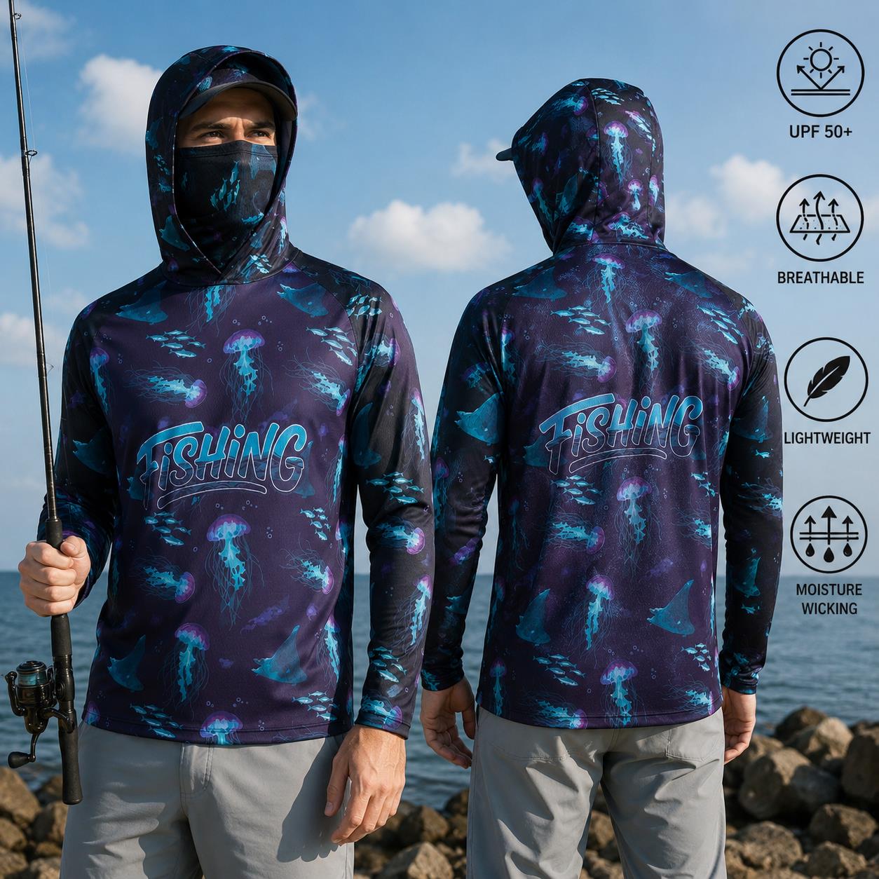 Koszulka wędkarska z kapturem  – Fishing Hoodie recenzja i cena